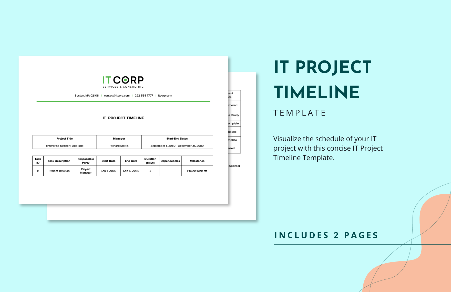  IT Project Timeline Template
