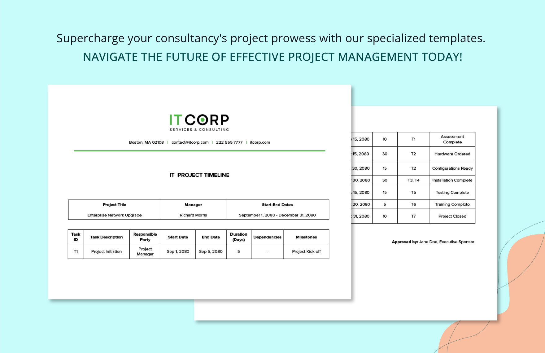 IT Project Timeline Template