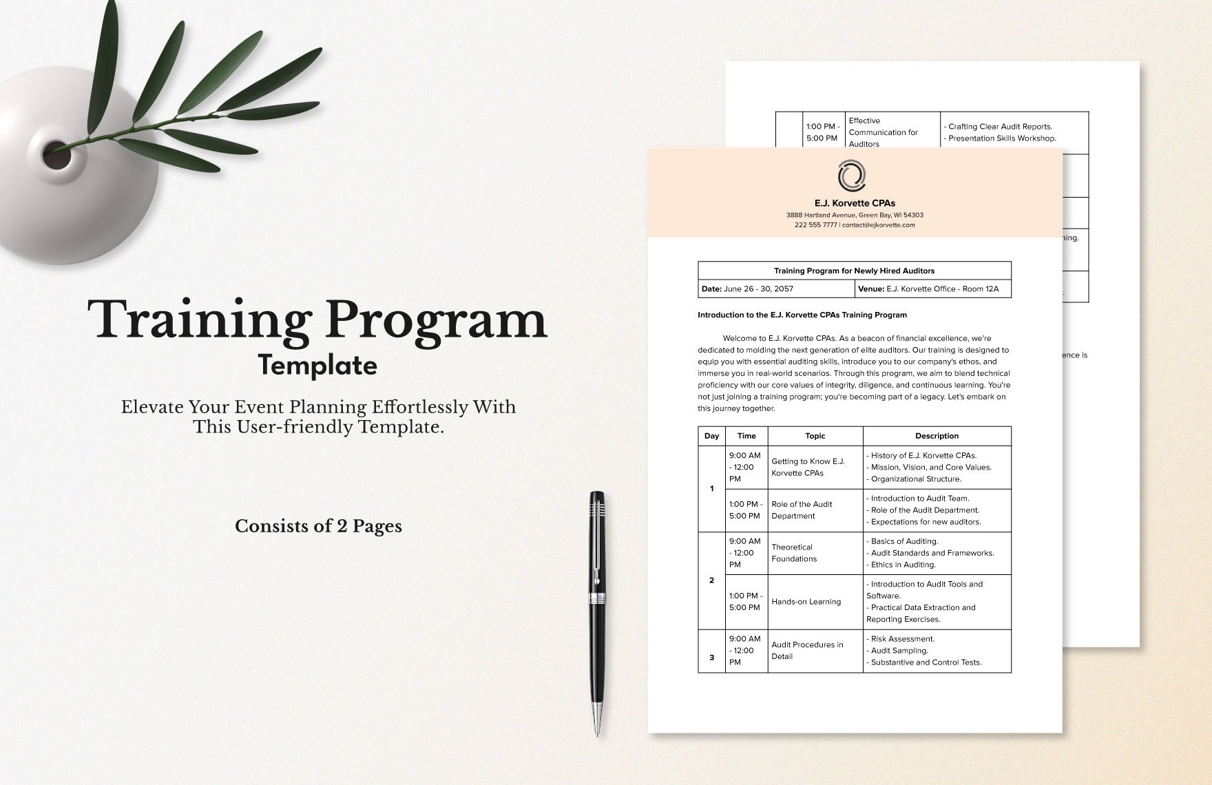 training-program-template