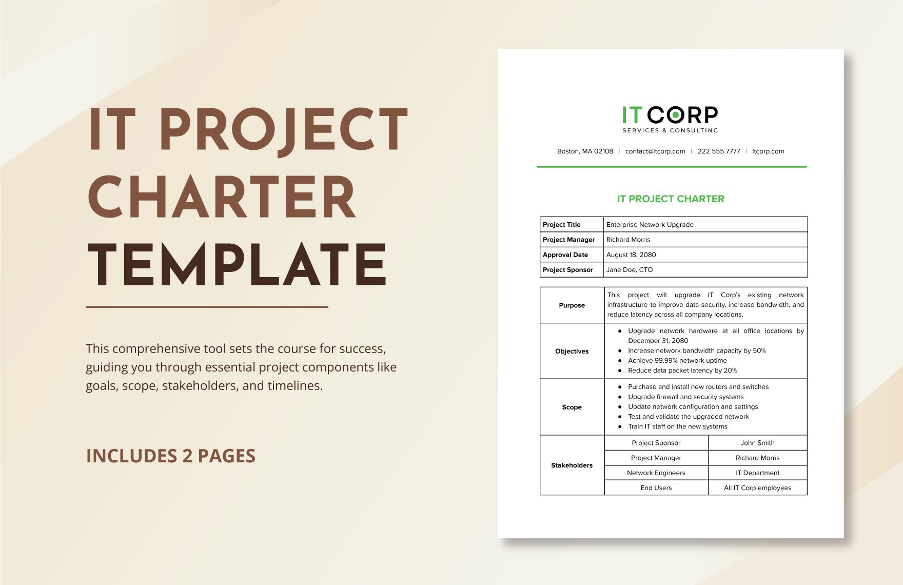 IT Project Charter Template