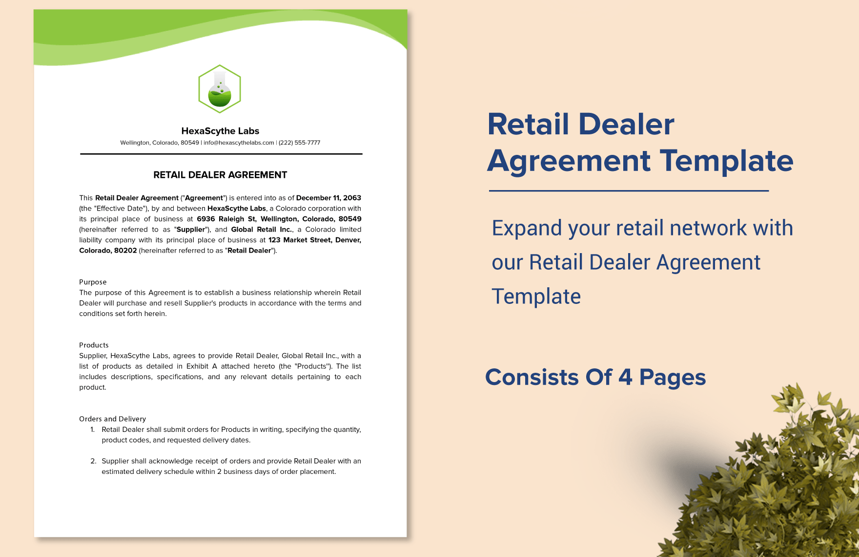 Retail Dealer Agreement Template