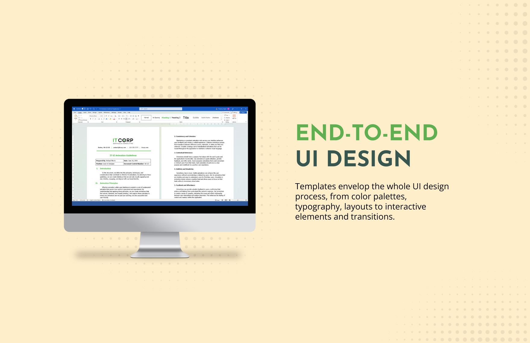 IT UI Animation Guidelines Template