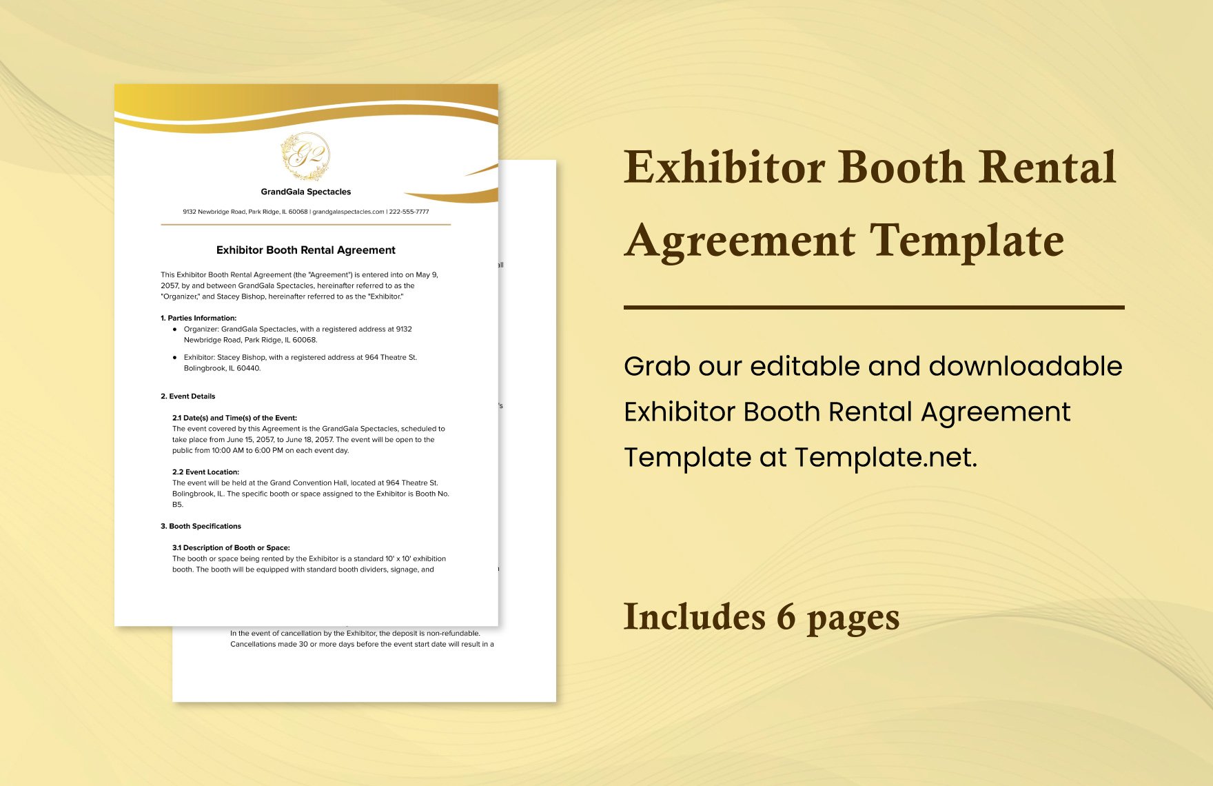 Exhibitor Booth Rental Agreement Template