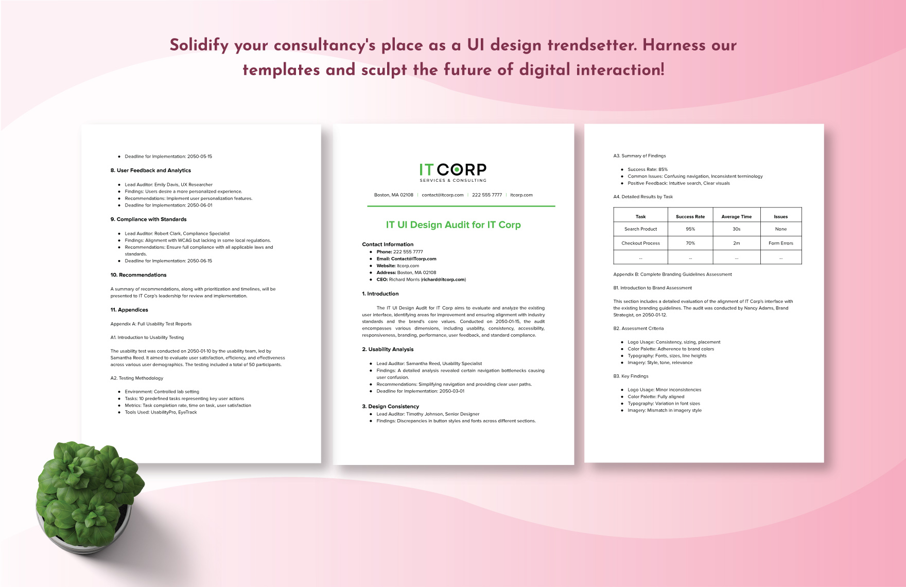 IT UI Design Audit Template in Word PDF Google Docs Download