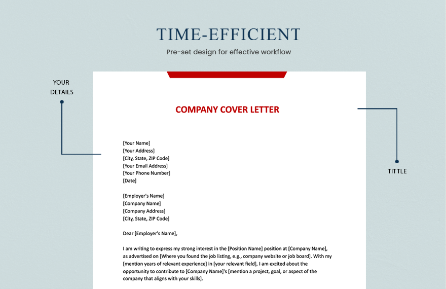 Company Cover Letter