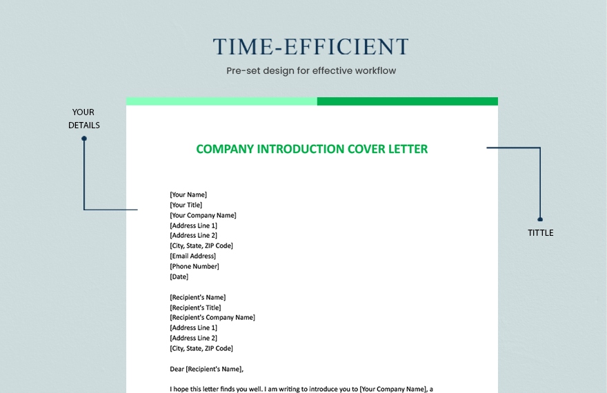 Company Introduction Cover Letter