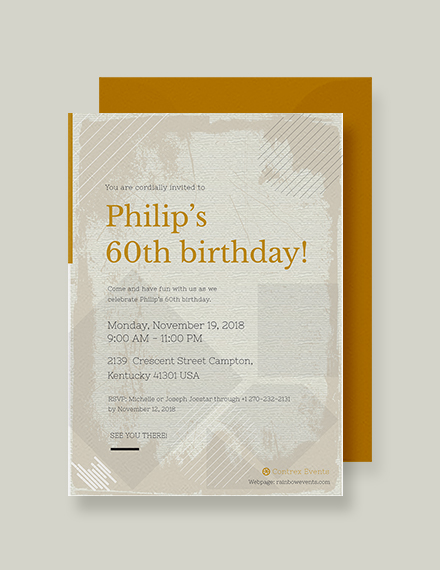 FREE 60th Birthday Invitation Template Download 517 Invitations In 