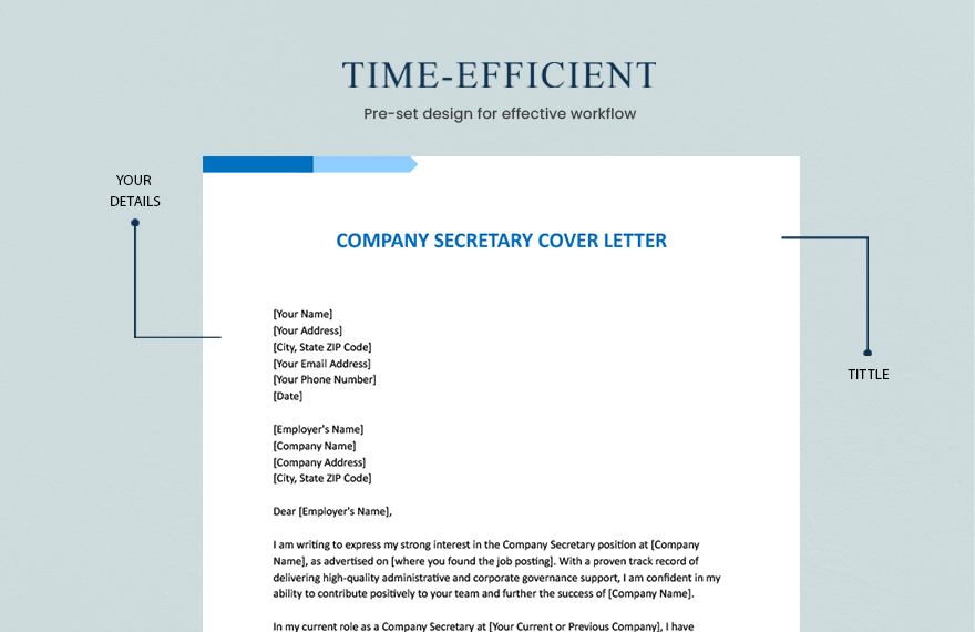 Company Secretary Cover Letter