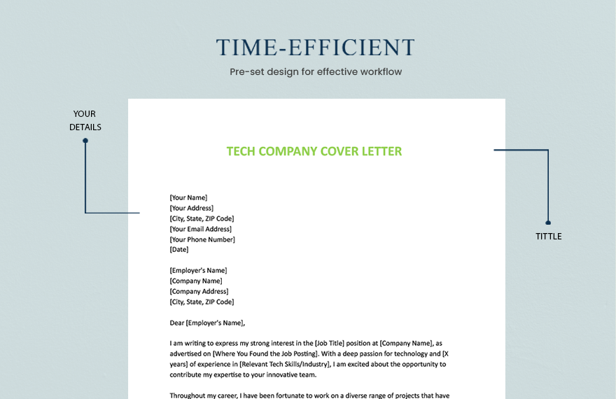 Tech Company Cover Letter