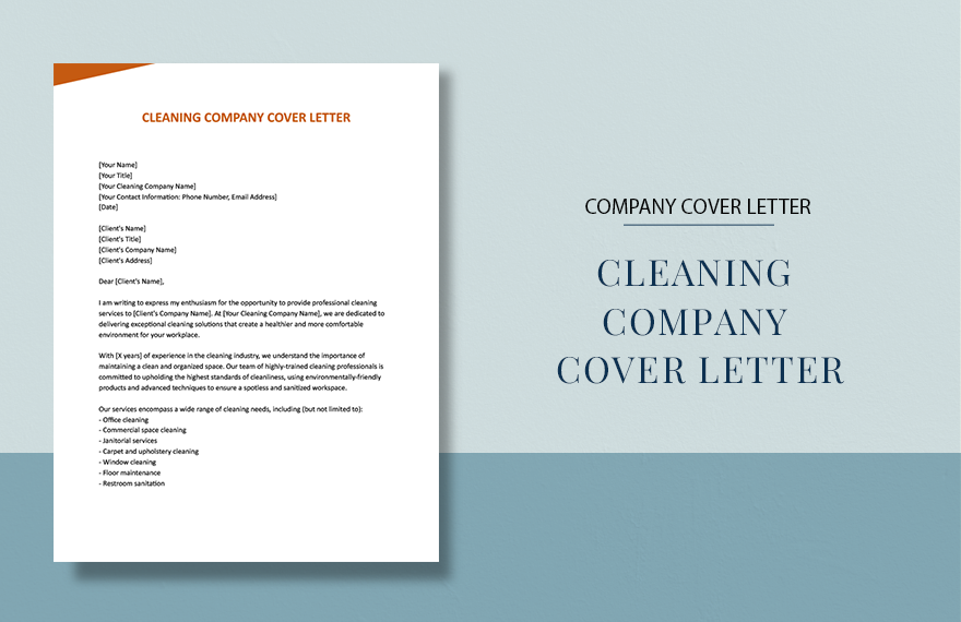 Cleaning Company Cover Letter in Word, Google Docs