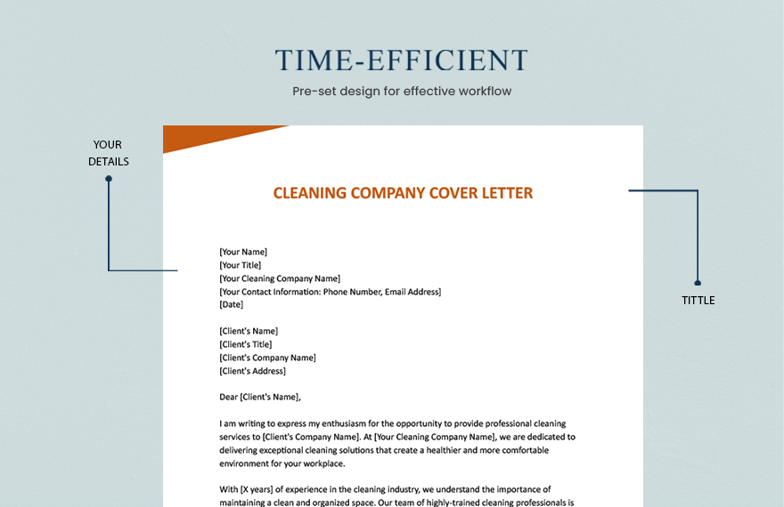 Cleaning Company Cover Letter