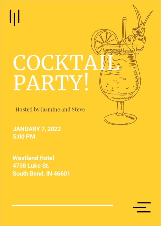 party announcement illustrator free download