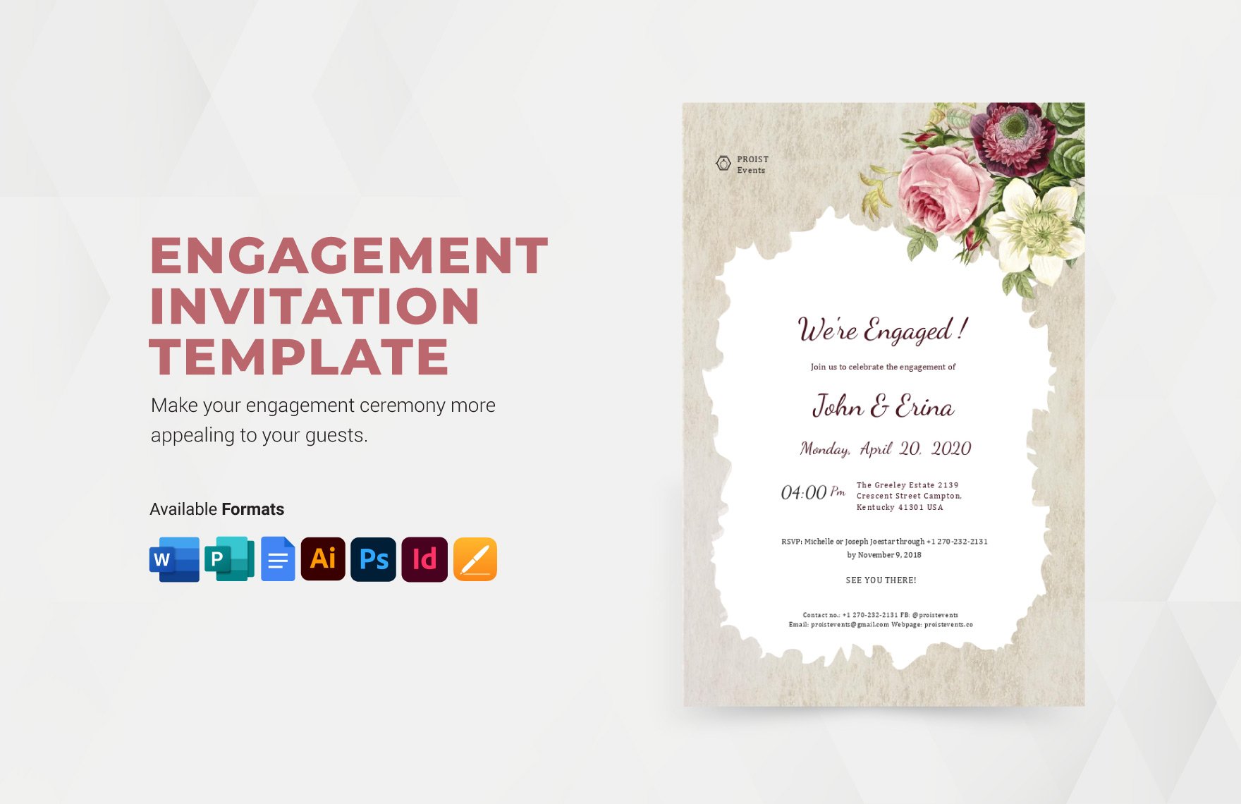 Engagement Invitation Template