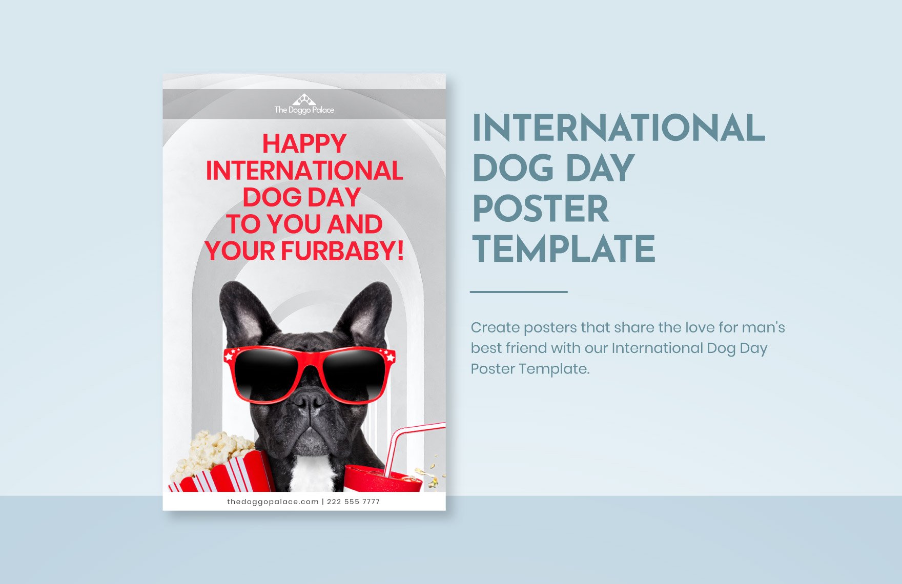 International Dog Day  Poster Template