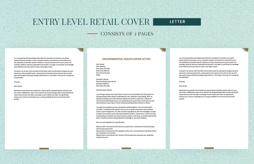 Environmental Health Cover Letter In Word Google Docs Download 