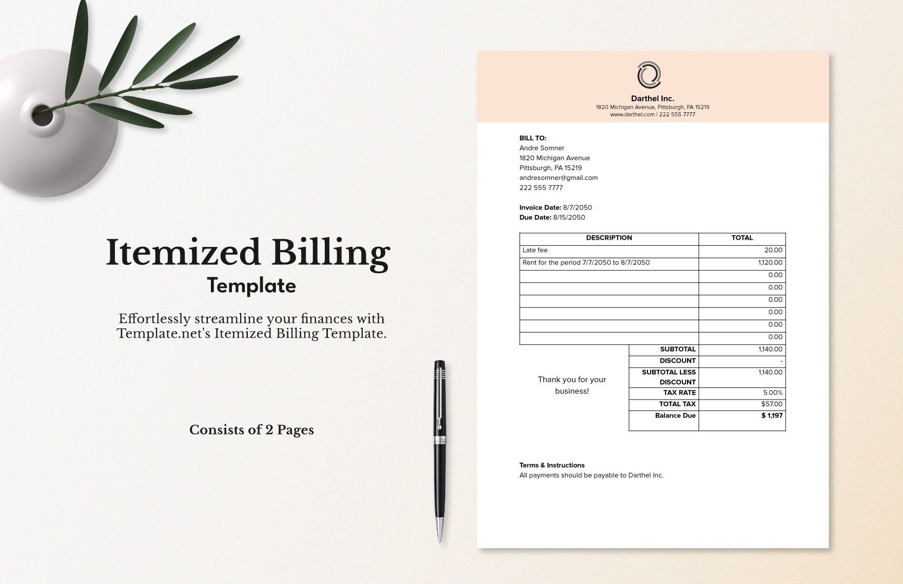 itemized-billing-template