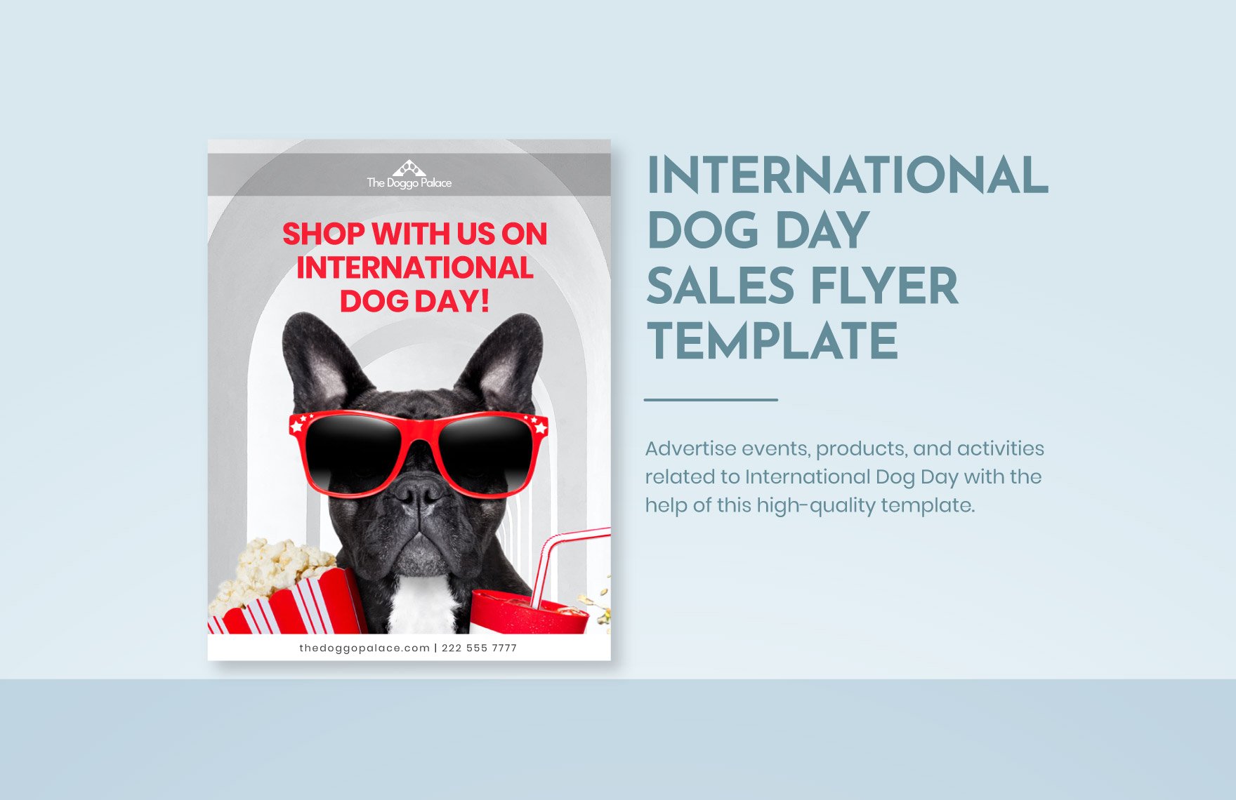 International Dog Day  Sales Flyer Template in Word, Google Docs, Illustrator, PSD