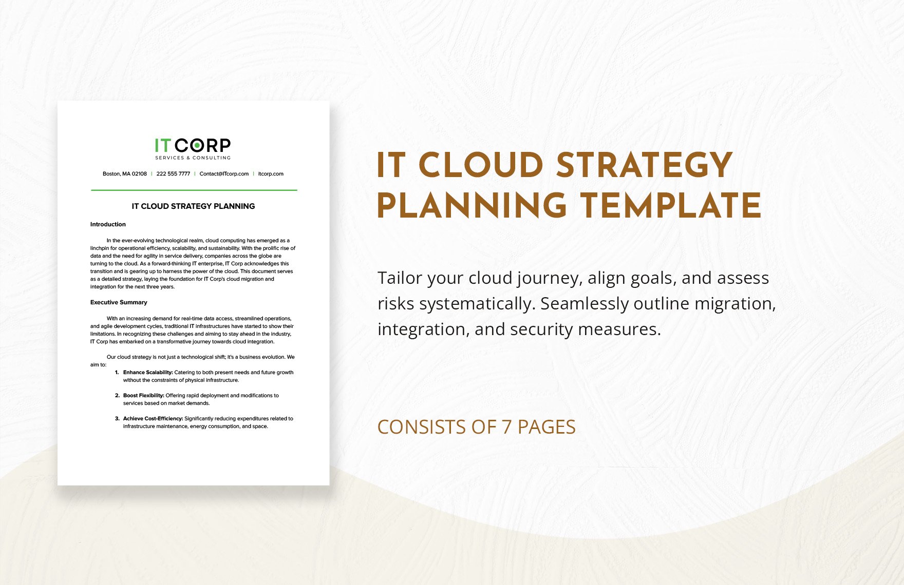 IT Cloud Strategy Planning Template