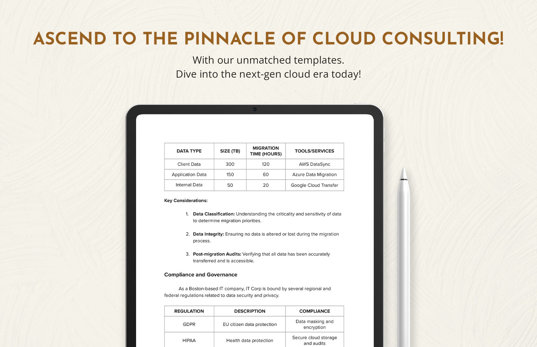 IT Cloud Strategy Planning Template