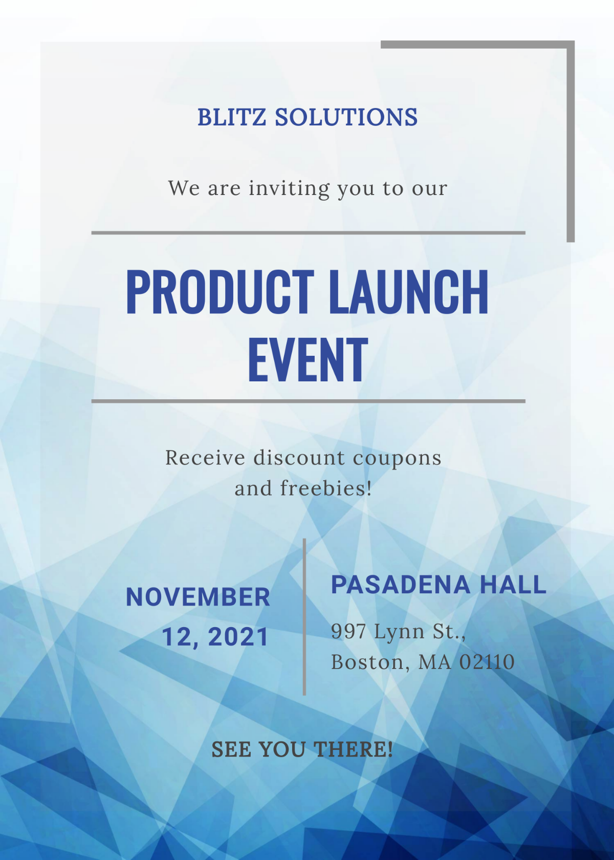 Product Launch Event Invitation