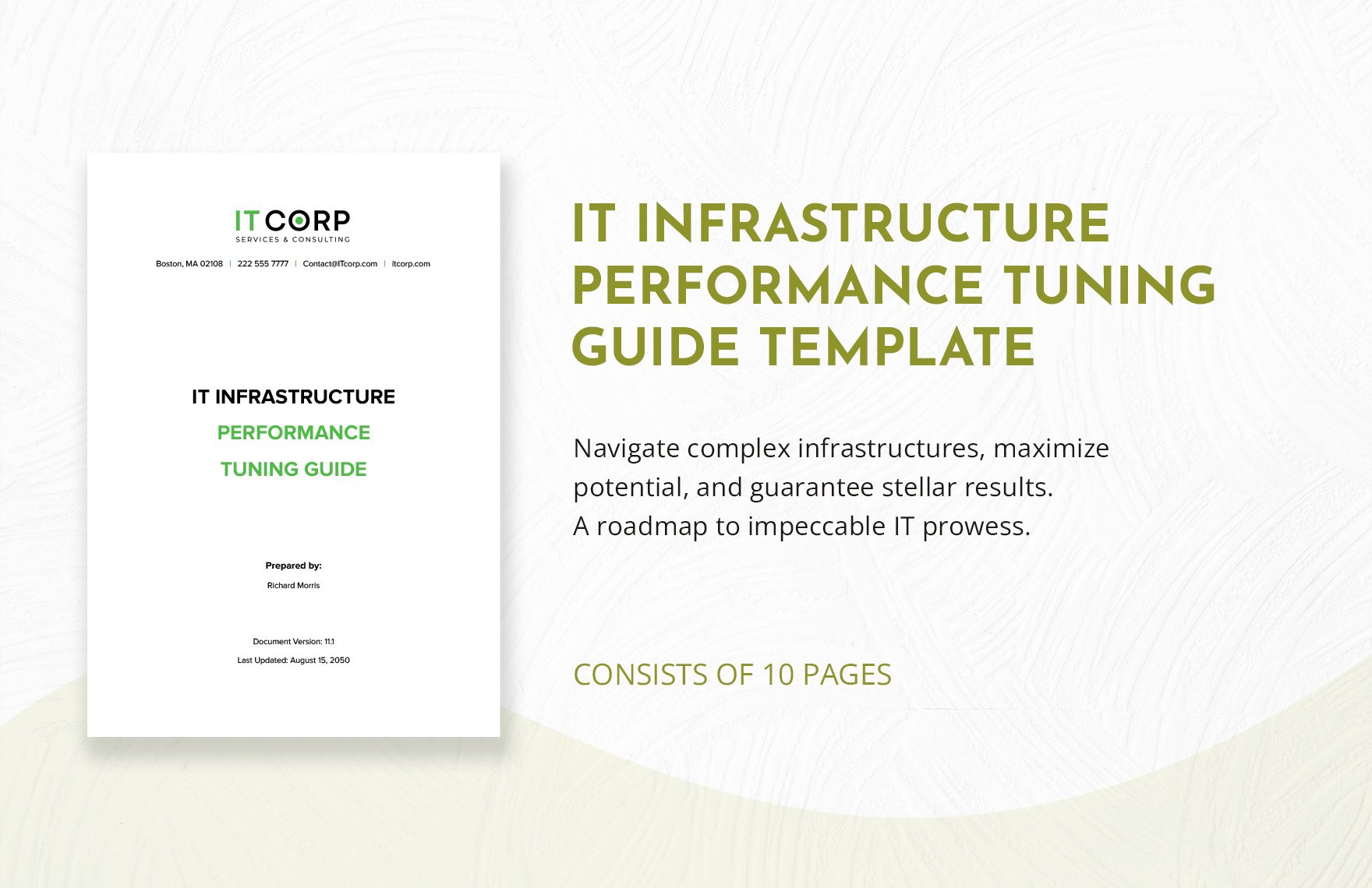 IT Infrastructure Performance Tuning Guide Template