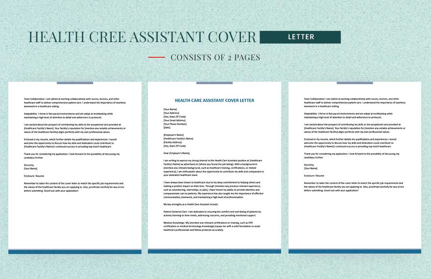 Health Care Assistant Cover Letter