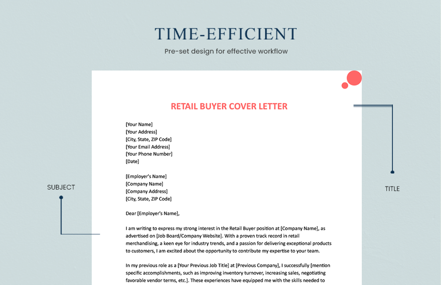Retail Buyer Cover Letter