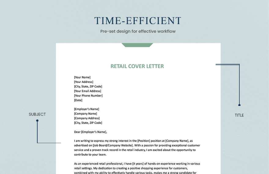 Retail Cover Letter