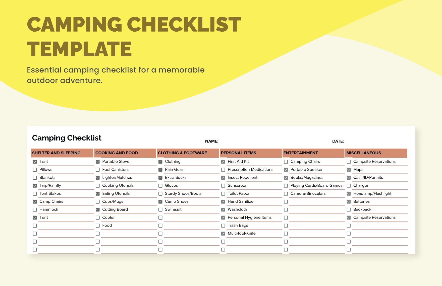 camping-checklist-template