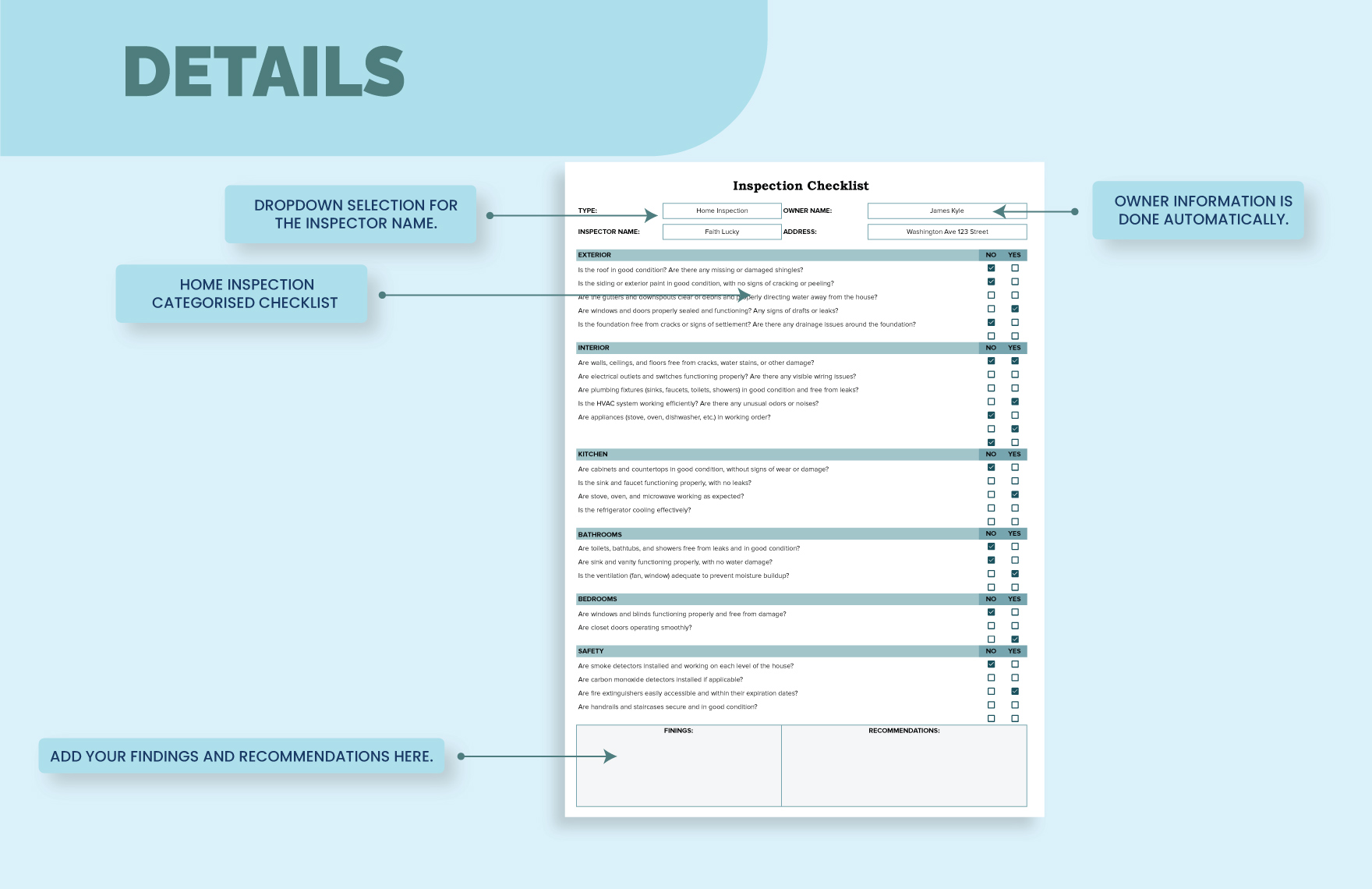 Inspection Checklist Template - Download in Excel, Google Sheets ...