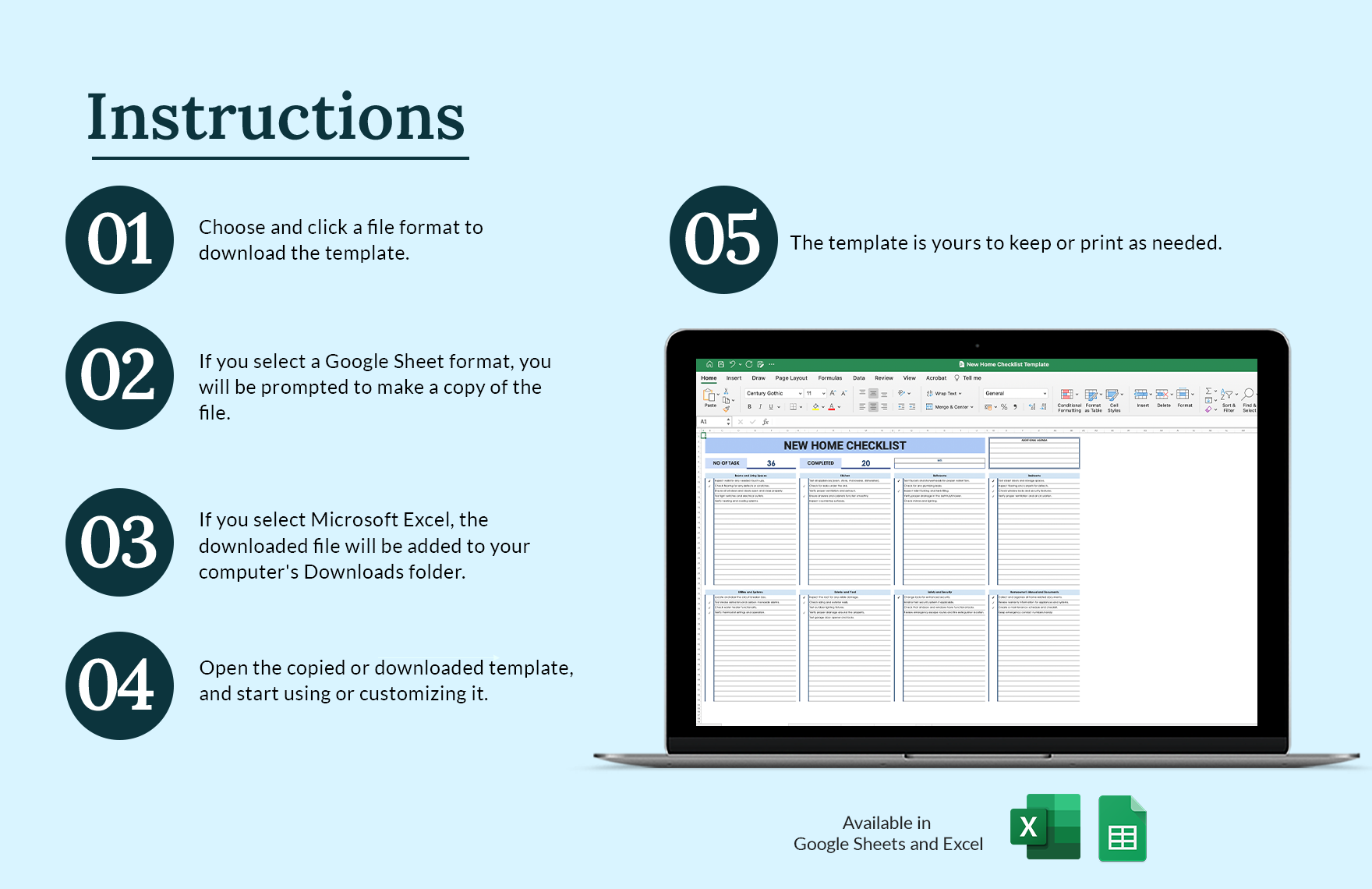 New Home Checklist Template