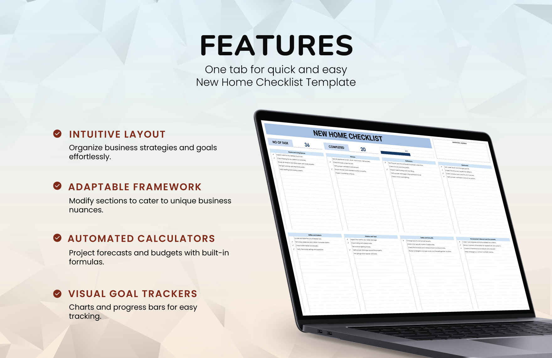 New Home Checklist Template