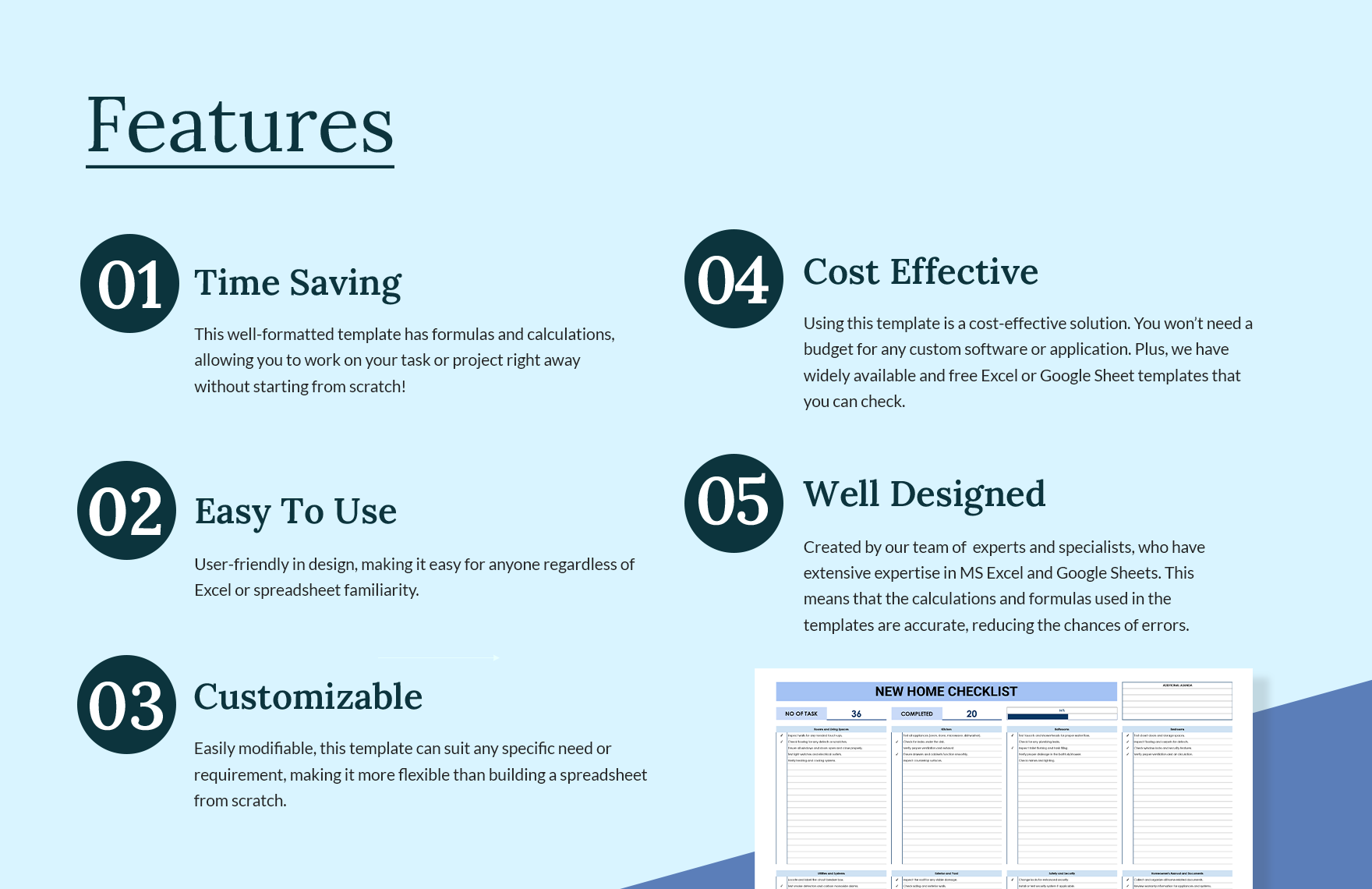 New Home Checklist Template