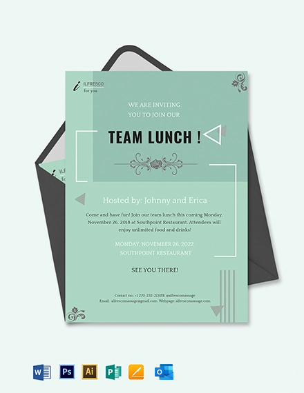 FREE Lunch Invitation Word Template Download Template