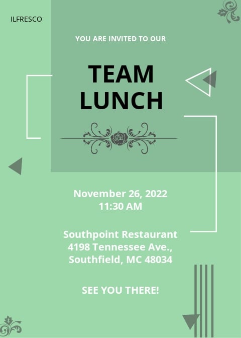 FREE Formal Lunch Invitation Template - Word (DOC) | PSD | InDesign