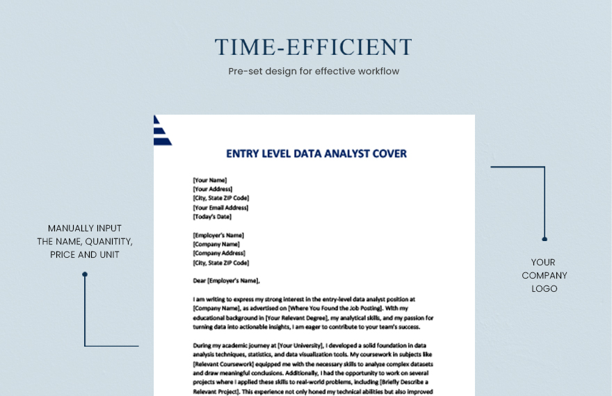 Entry level data analyst cover letter