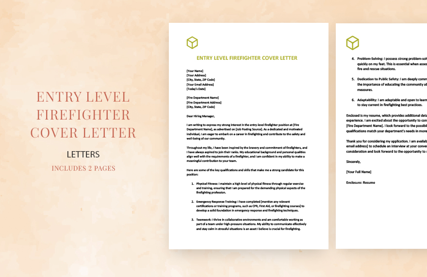 Free Entry Level Firefighter Cover Letter Download In Word Google 