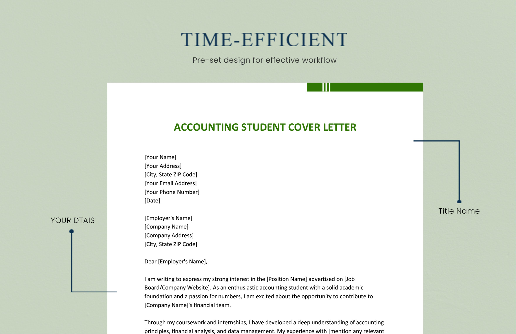 Accounting Student Cover Letter