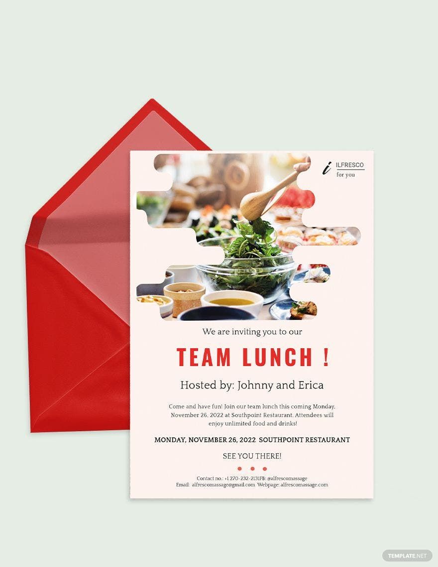 Lunch Party Invitation Template