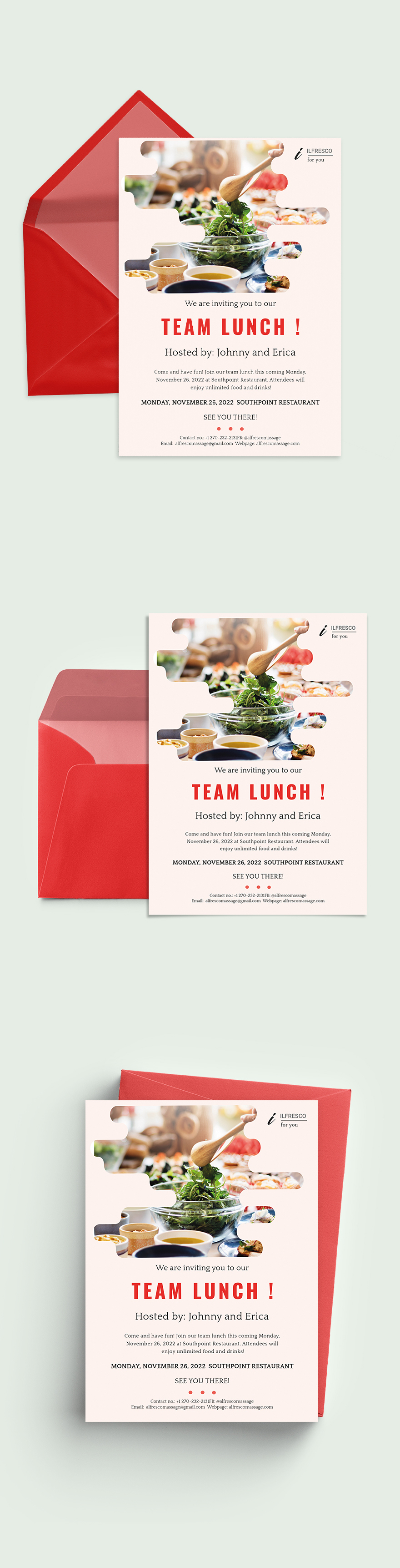 Simple Lunch Invitation Template - Illustrator, Word, Outlook, Apple ...
