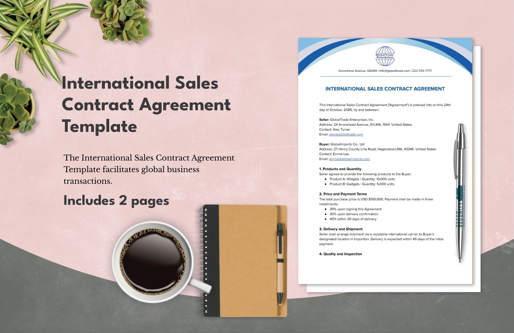 International Sales Contract Agreement Template