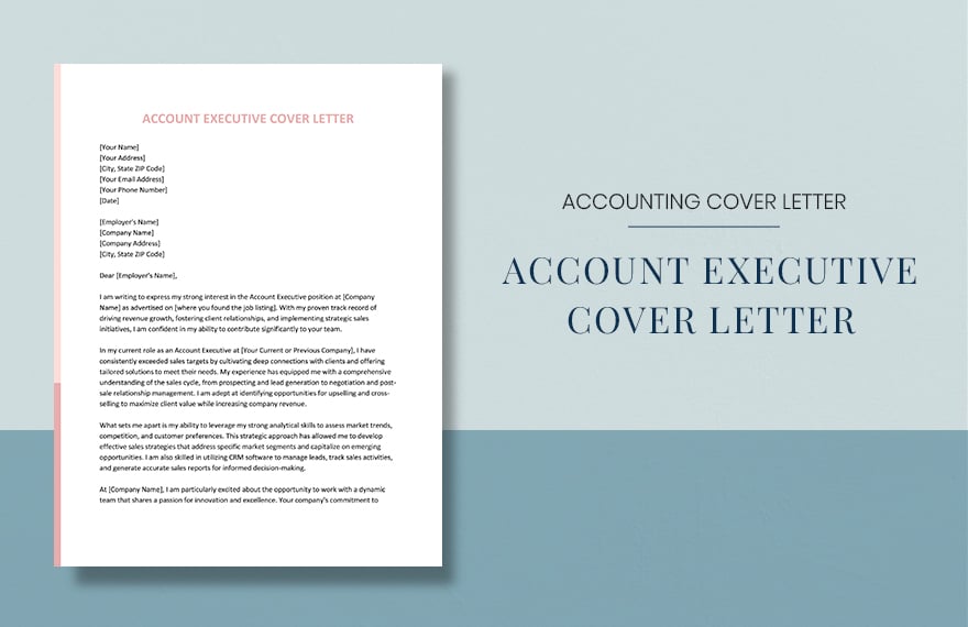 Account Executive Cover Letter