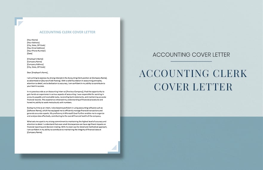 Accounting Clerk Cover Letter