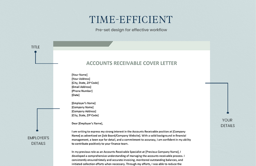 Accounts Receivable Cover Letter