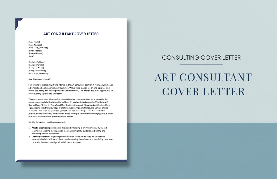Art Consultant Cover Letter