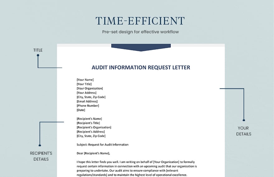 Audit Information Request Letter