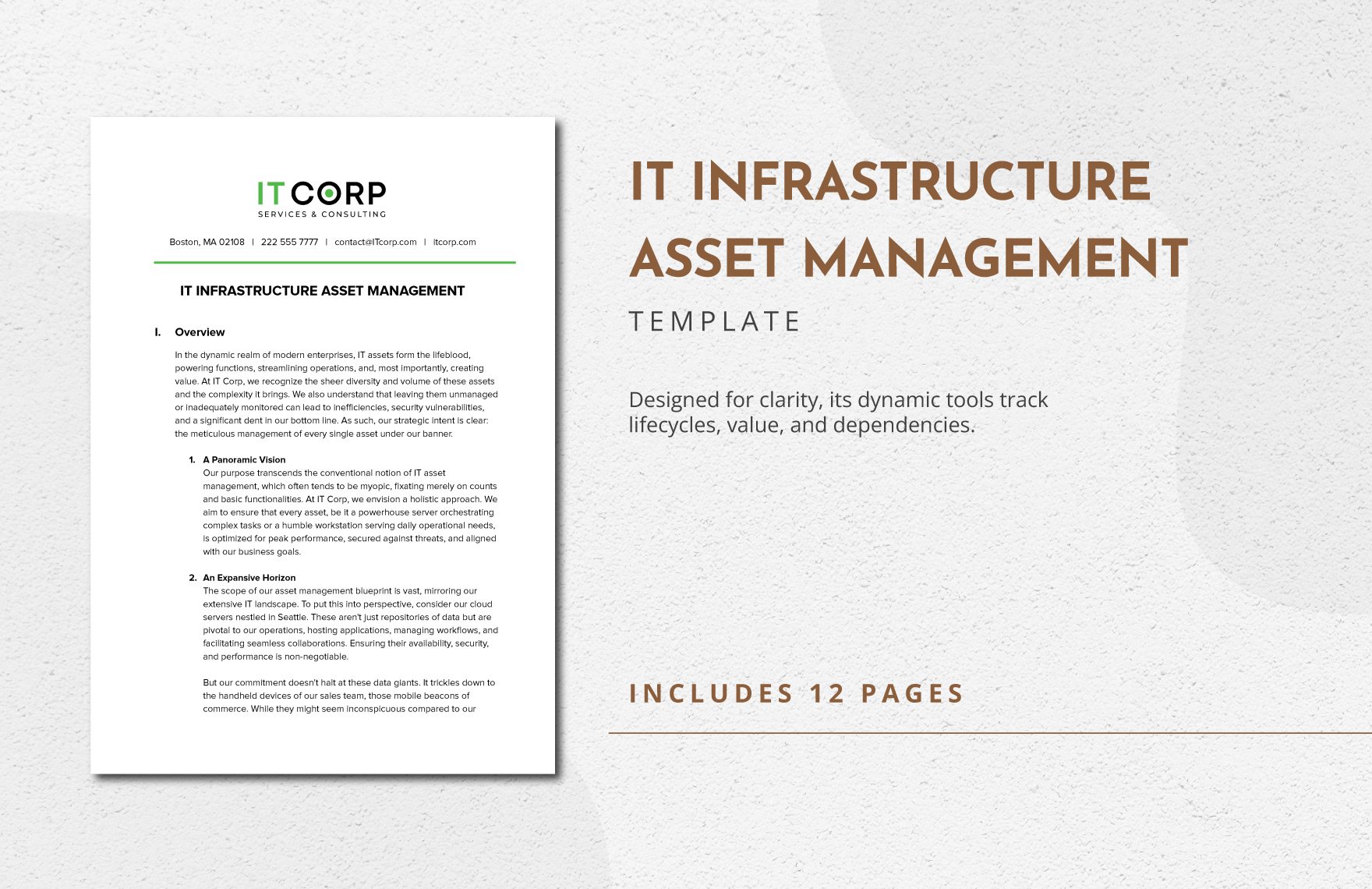 IT Infrastructure Asset Management Template