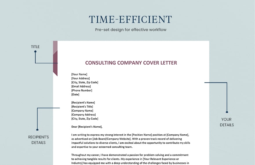 Consulting Company Cover Letter