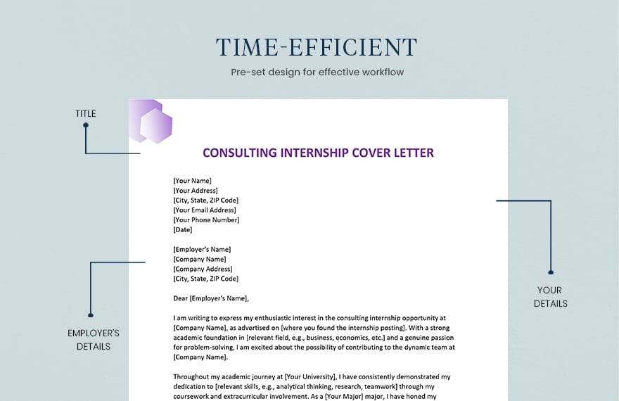 Consulting Internship Cover Letter