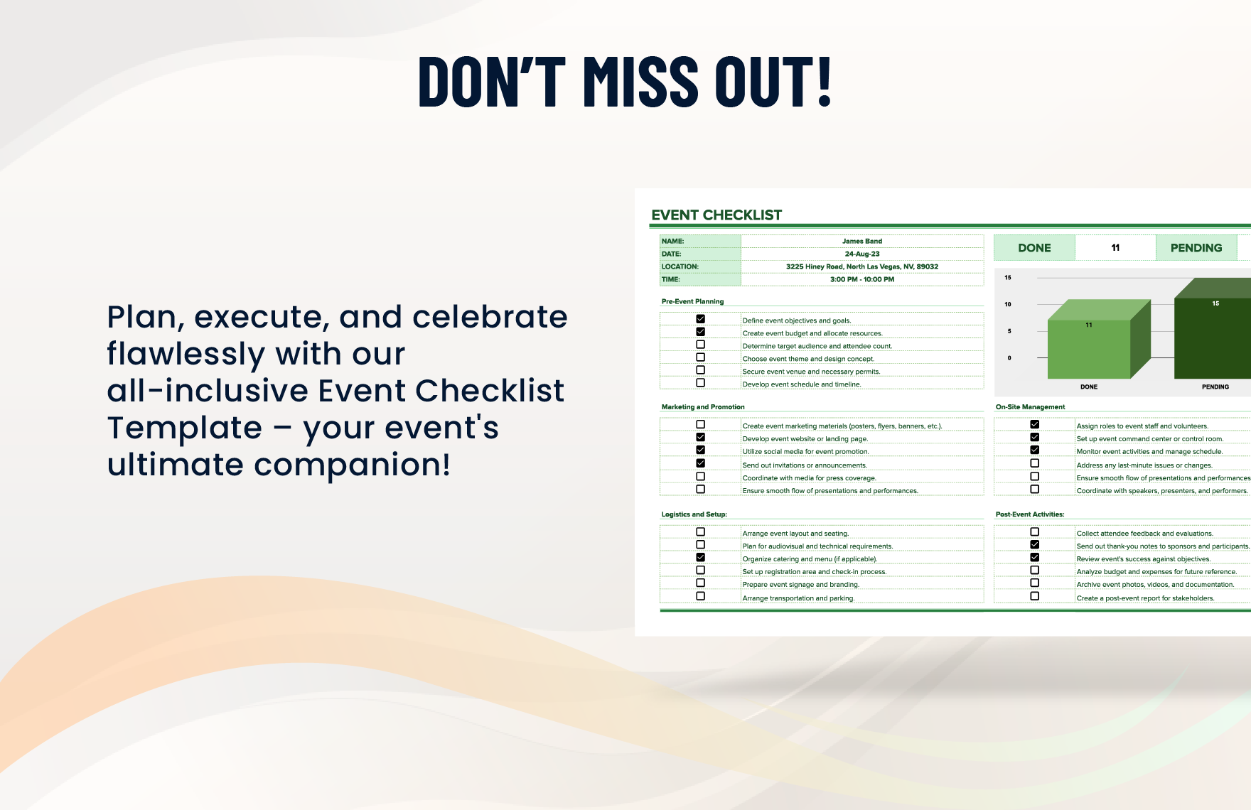Event Checklist Template